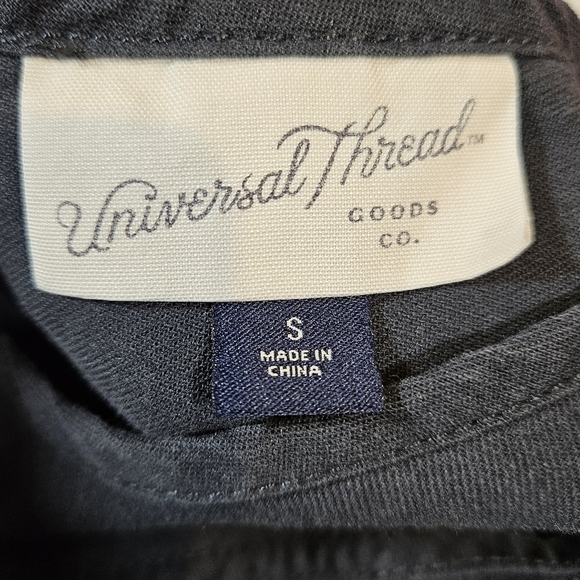 Universal Thread Puff Sleeve Denim Blouse, Black, Small - Picture 10 of 14